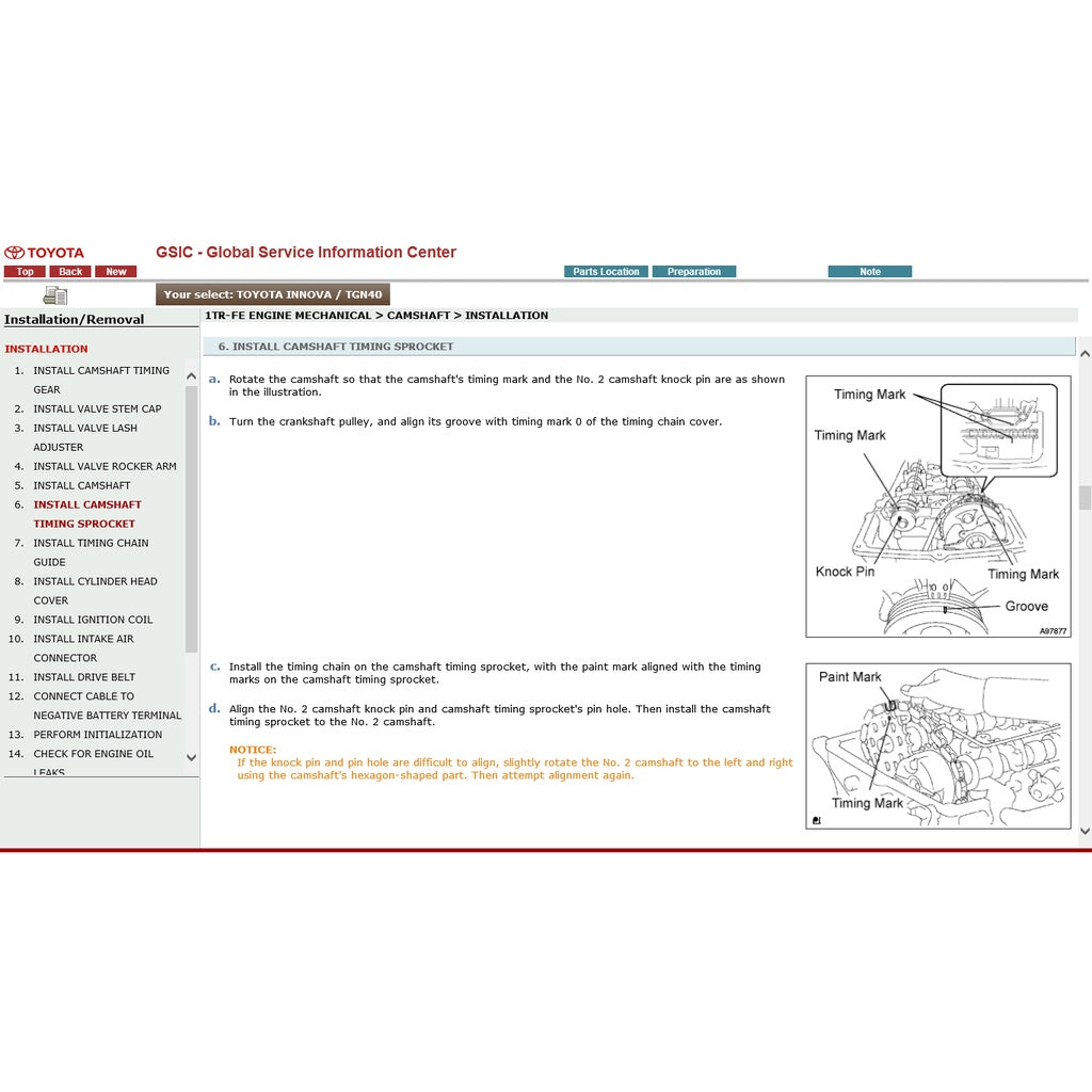 TOYOTA INNOVA/ KIJANG TG/AN40 (2004-2015) SERVICE WORKSHOP MANUAL