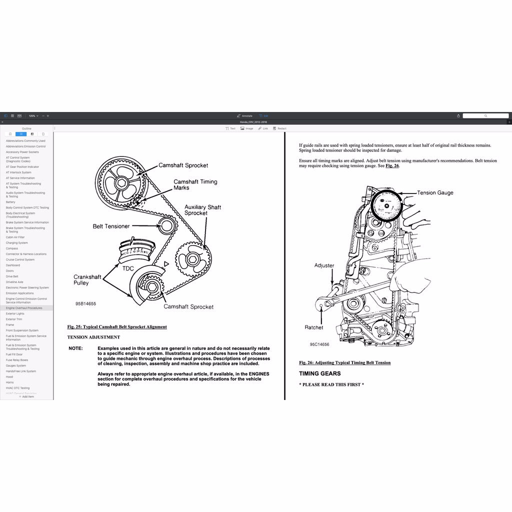 CRV HONDA CR-V RM/RE (2012-2016) SERVICE WORKSHOP MANUAL