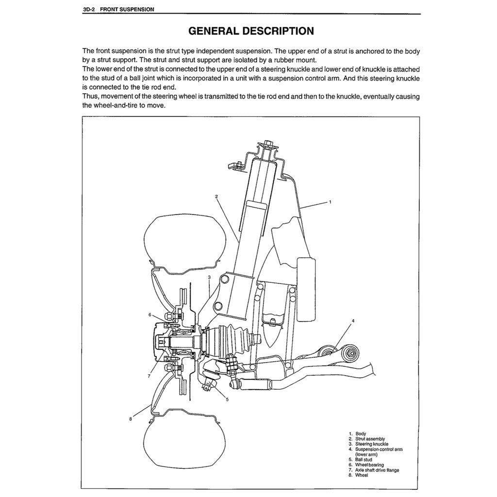 SUZUKI GRAND VITARA (1998-2005) SERVICE WORKSHOP MANUAL
