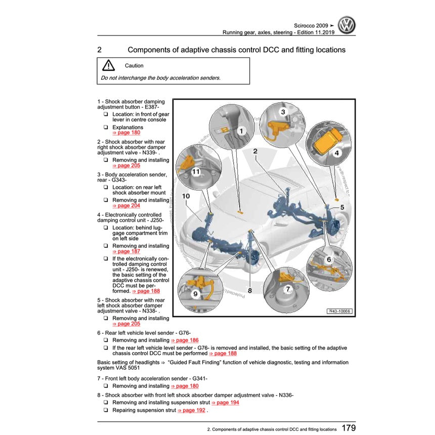 VW SCIROCCO (2009-2017) SERVICE WORKSHOP MANUAL