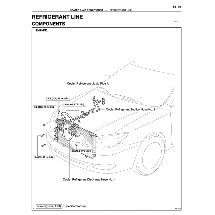 TOYOTA CAMRY ACV30 MCV30 (2002-2006) SERVICE WORKBOOK WORKSHOP MANUAL