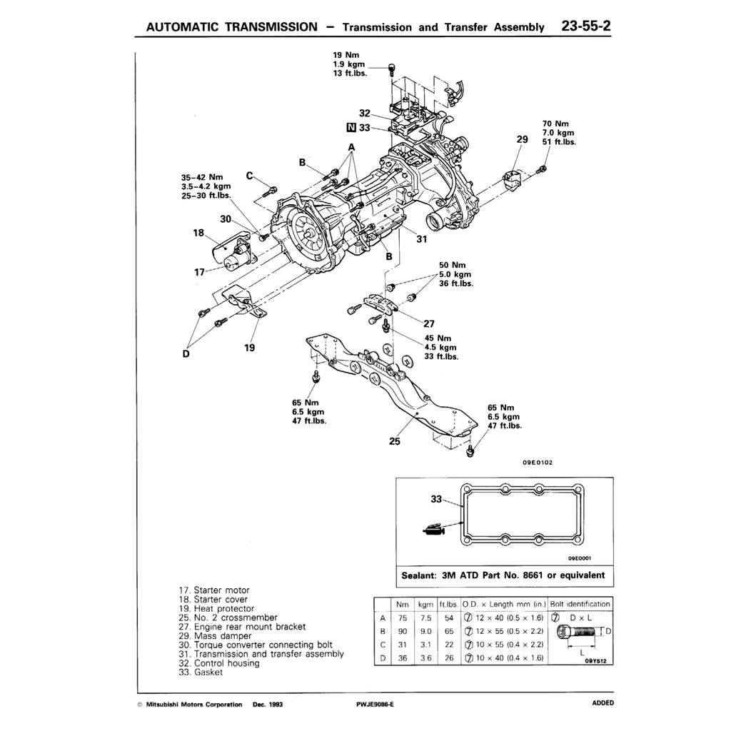 MITSUBISHI PAJERO II V20 (1991-1999) SERVICE WORKSHOP MANUAL