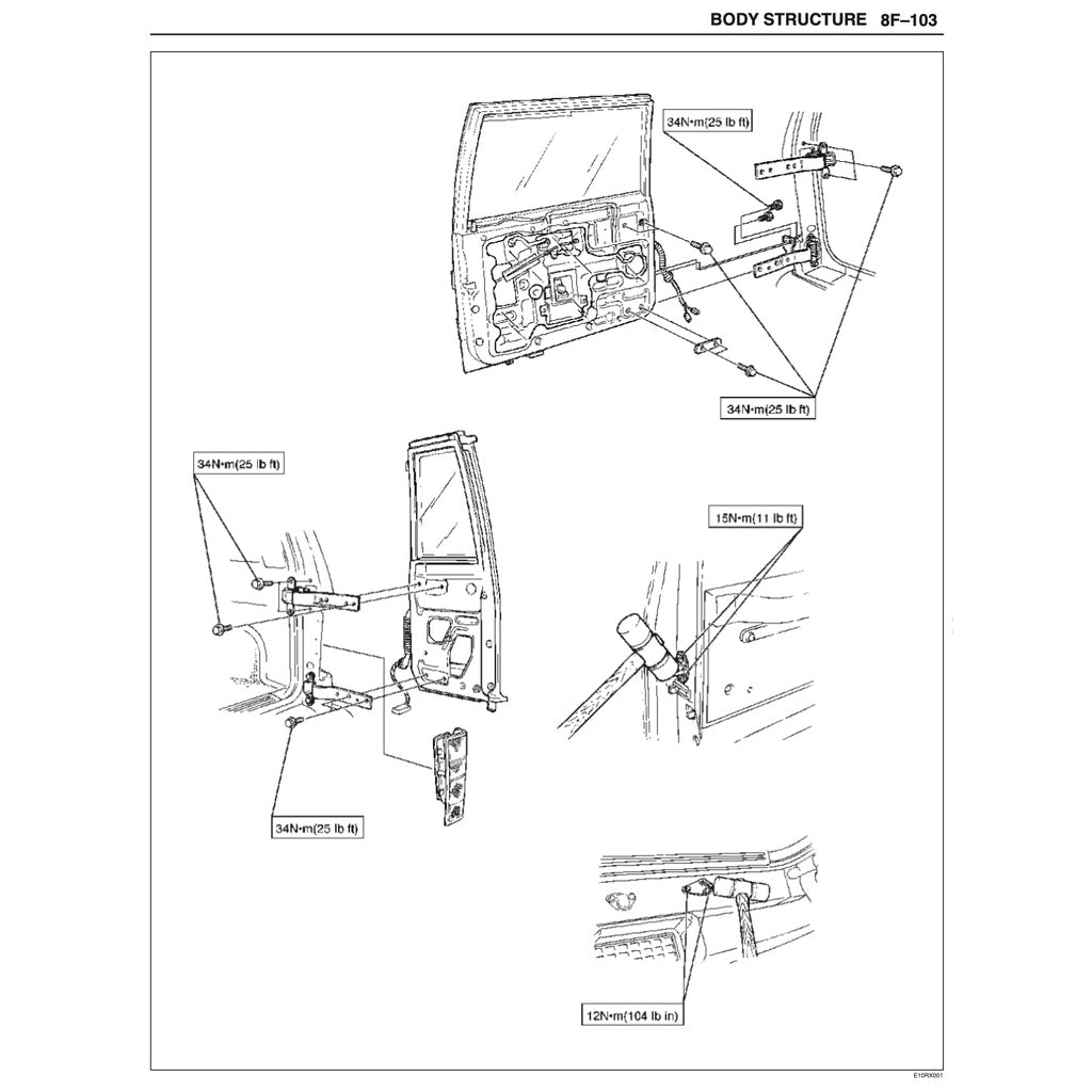 ISUZU TROOPER UX/UBS SERIES (1998-2003) SERVICE WORKSHOP MANUAL