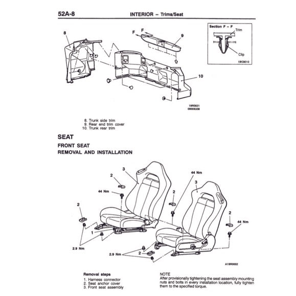 MITSUBISHI FTO (1994-2000) SERVICE WORKSHOP MANUAL