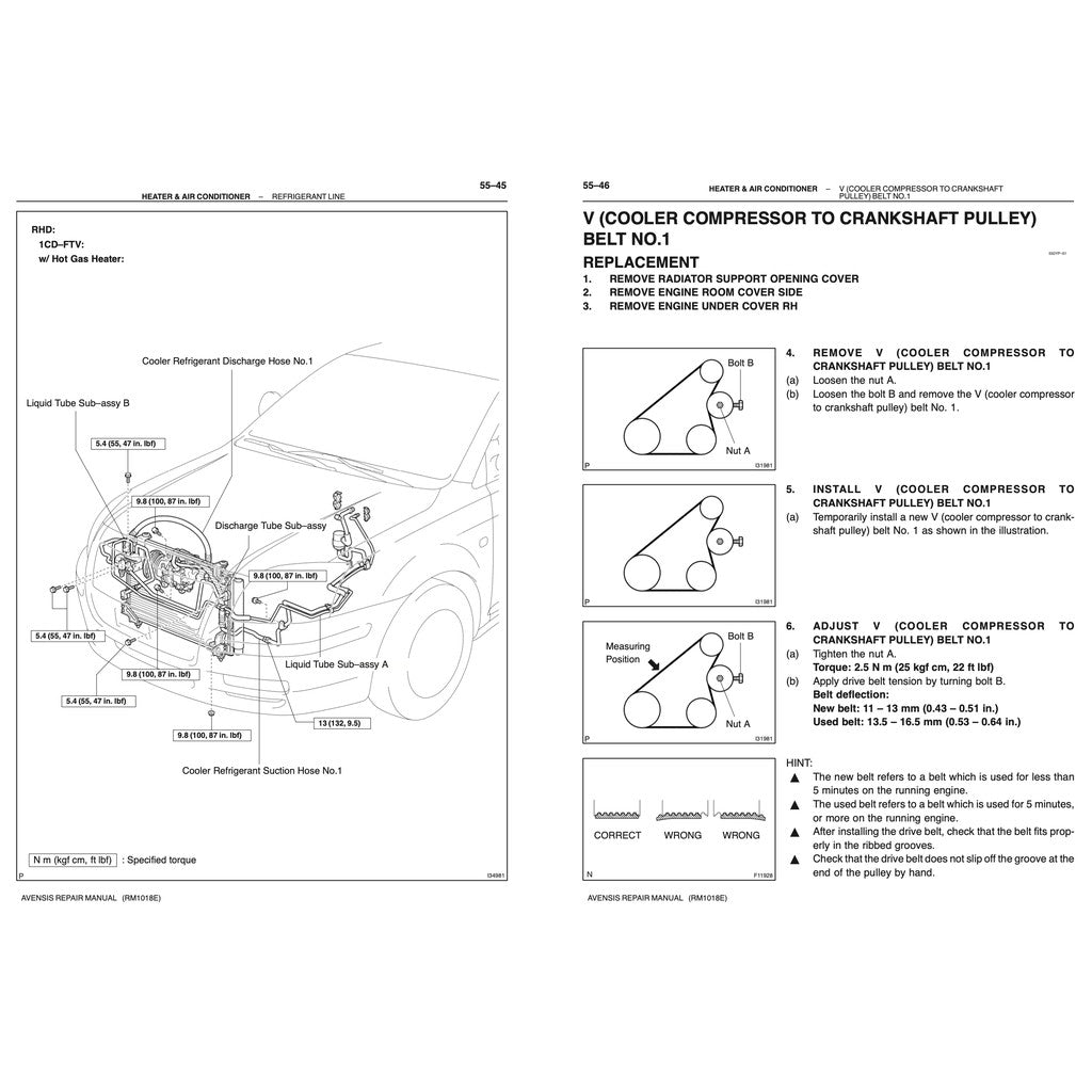 TOYOTA AVENSIS (2003-2009) SERVICE WORKSHOP MANUAL