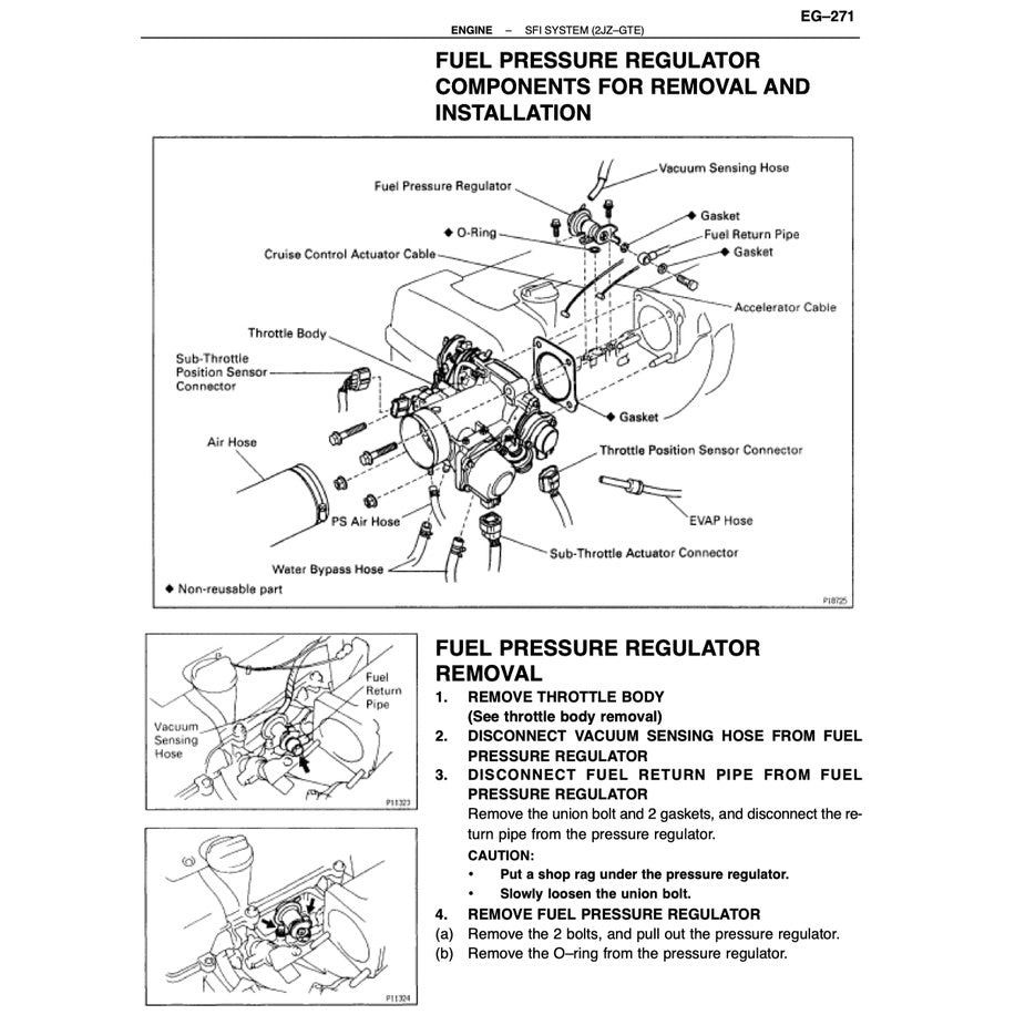 TOYOTA ENGINE 2JZ-GE / 2JZ-GTE SERVICE REPAIR WORKSHOP MANUAL