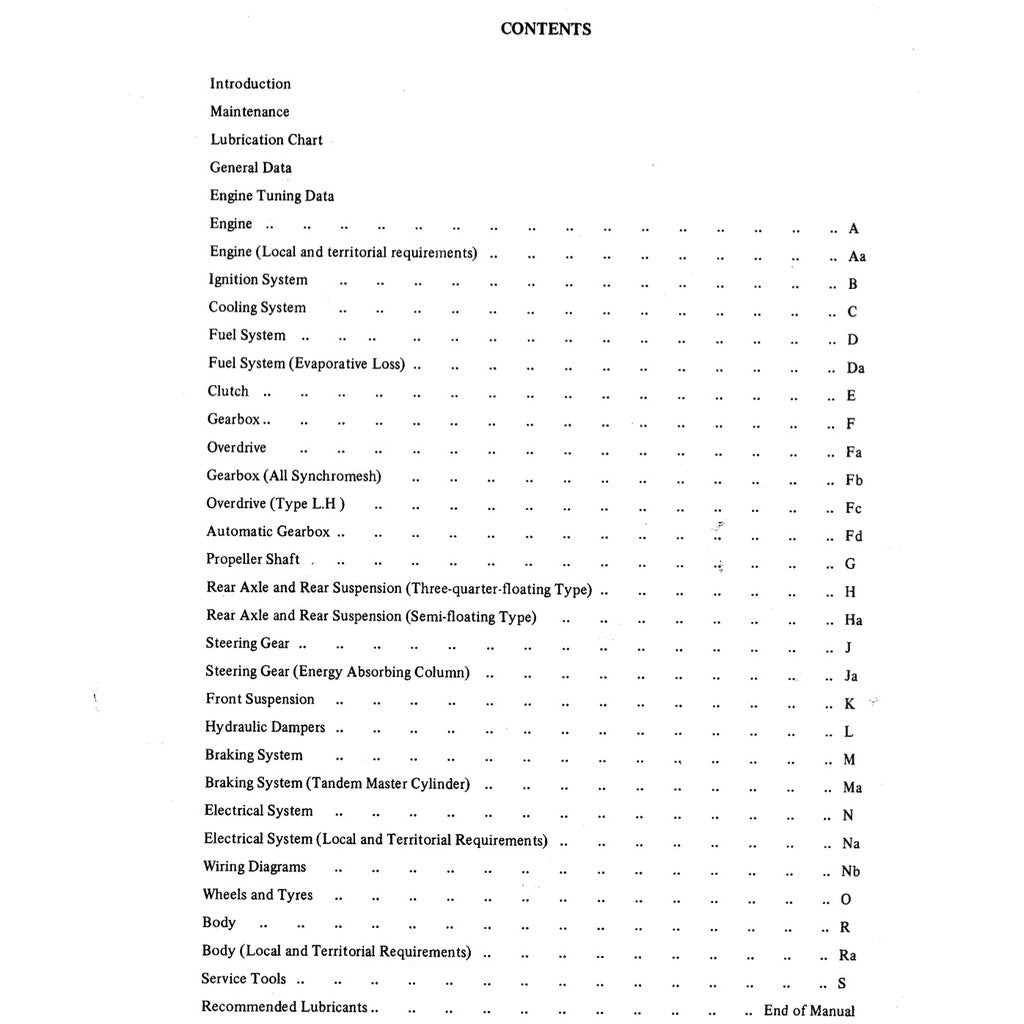 MG MGB (1962-1981) SERVICE WORKSHOP MANUAL