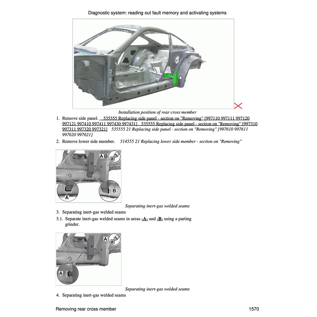PORSCHE 911 997.1 & 997.2 (2004-2013) SERVICE WORKSHOP MANUAL + PARTS CATALOGUE