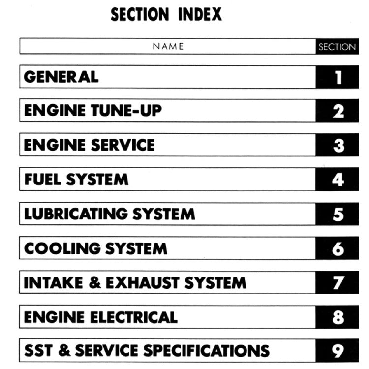 TOYOTA ENGINE 20R SERVICE WORKSHOP MANUAL
