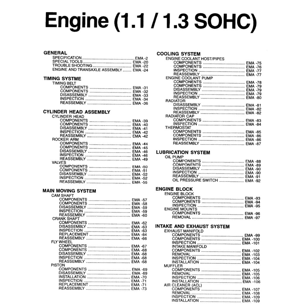 HYUNDAI GETZ (2002-2011) SERVICE WORKSHOP MANUAL