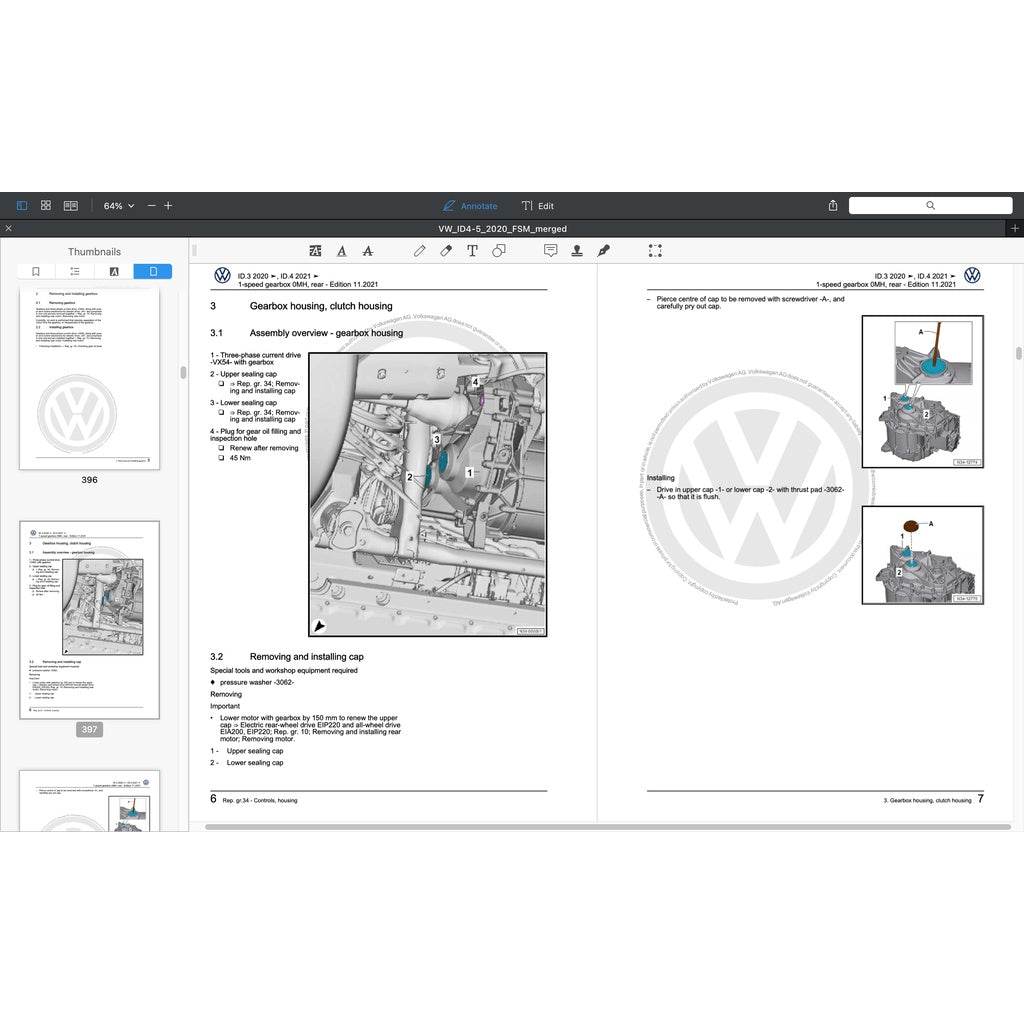 VW ID.4/5 EV (2021-2023) SERVICE WORKSHOP MANUAL