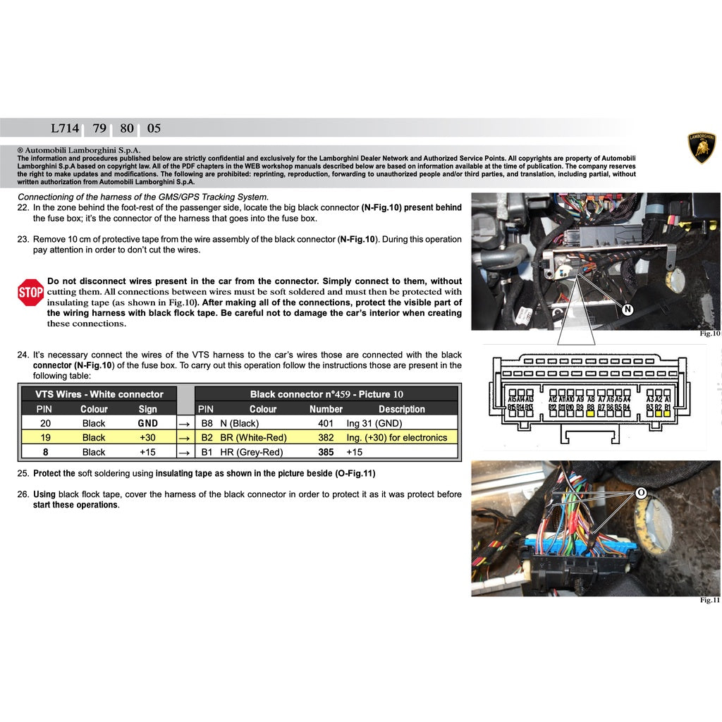 LAMBORGHINI GALLARDO LP560 (2008-2013) SERVICE WORKSHOP MANUAL