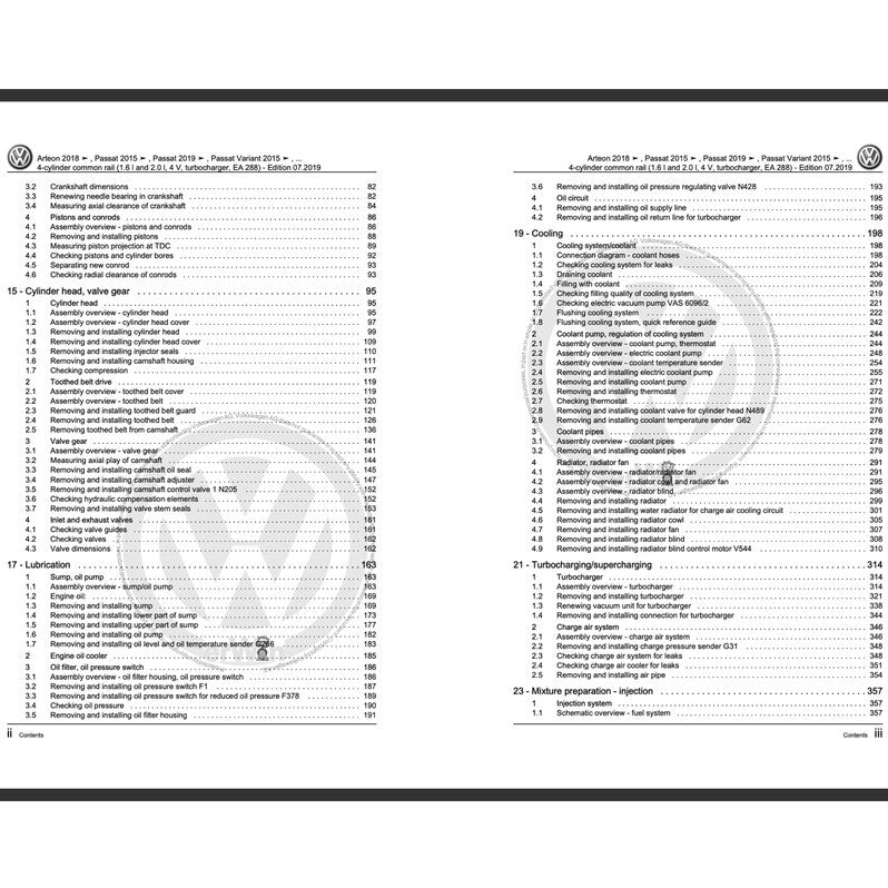 VW PASSAT B7 (2011-2015) SERVICE WORKSHOP MANUAL
