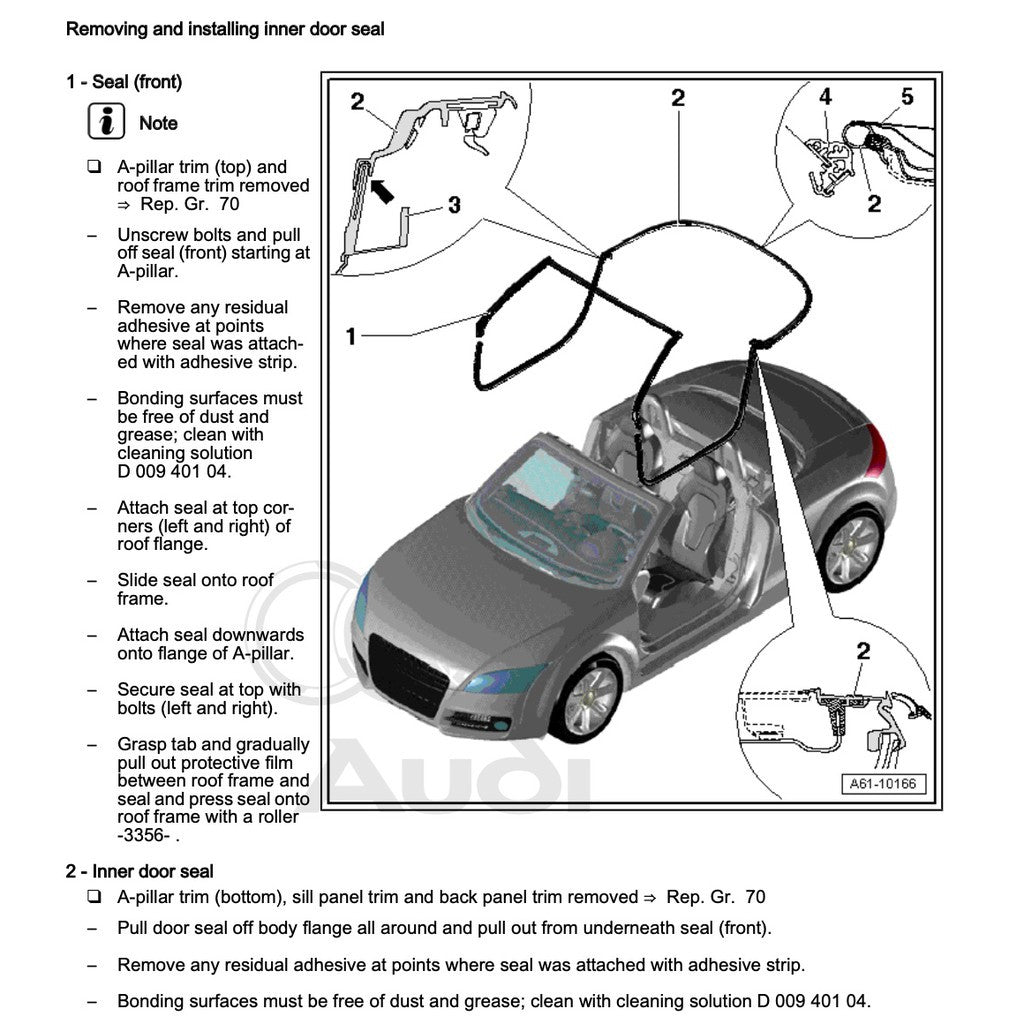 Audi TT MK2 (2007-2014) FACTORY WORKSHOP REPAIR SERVICE MANUAL