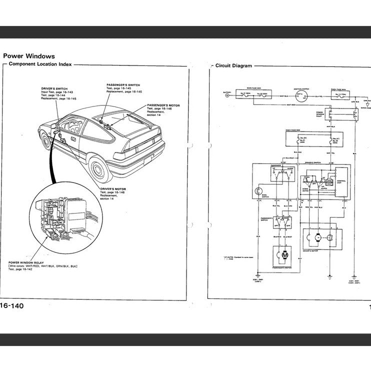 HONDA CIVIC & CRX 4 ED/EE/EF/SH (1988-1991) SERVICE WORKSHOP MANUAL
