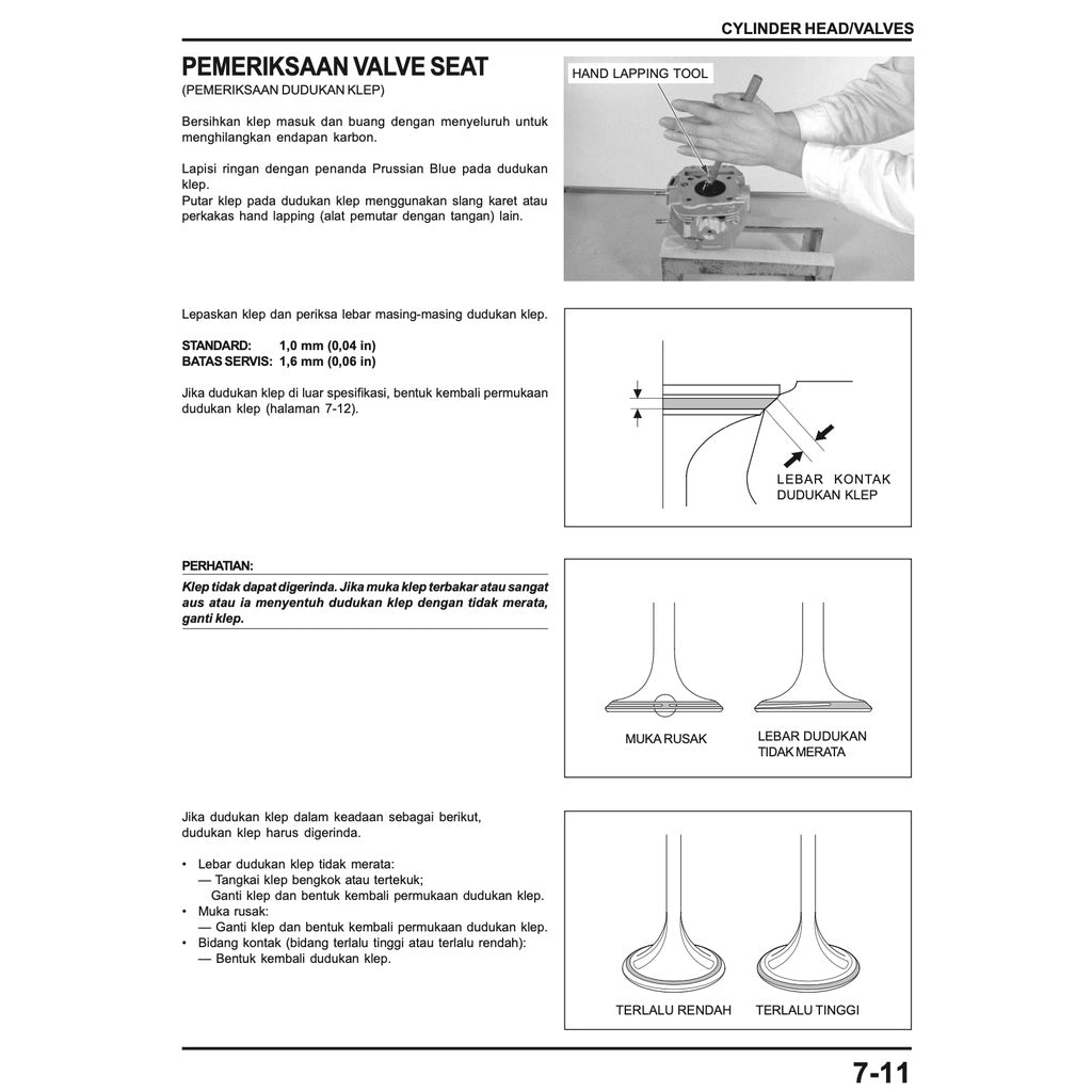 HONDA WAVE 125 (2002+) SERVICE WORKSHOP MANUAL / BUKU PEDOMAN REPARASI