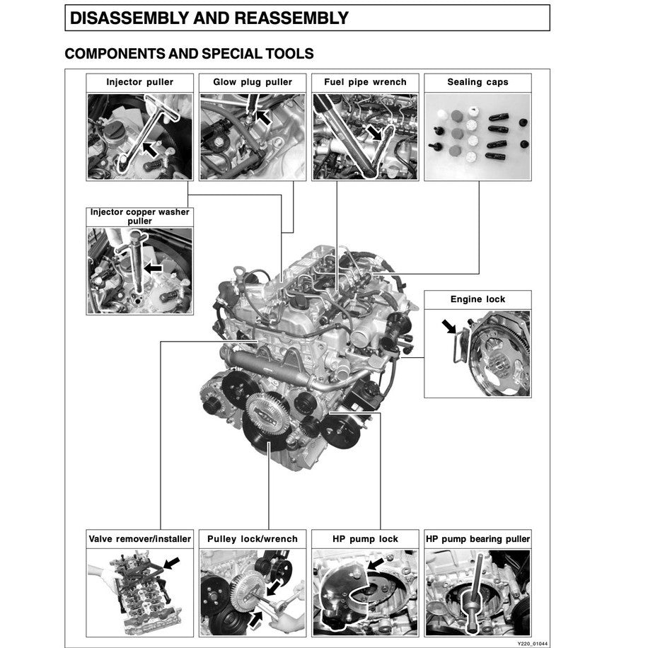 SSANGYONG REXTON Y200/250/270 (2001-2012) SERVICE WORKSHOP MANUAL