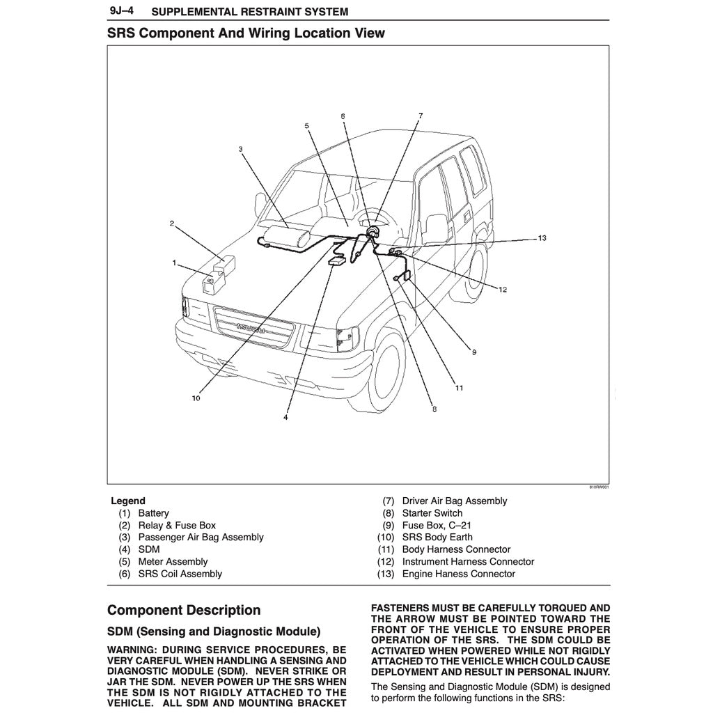 ISUZU TROOPER UX/UBS SERIES (1998-2003) SERVICE WORKSHOP MANUAL