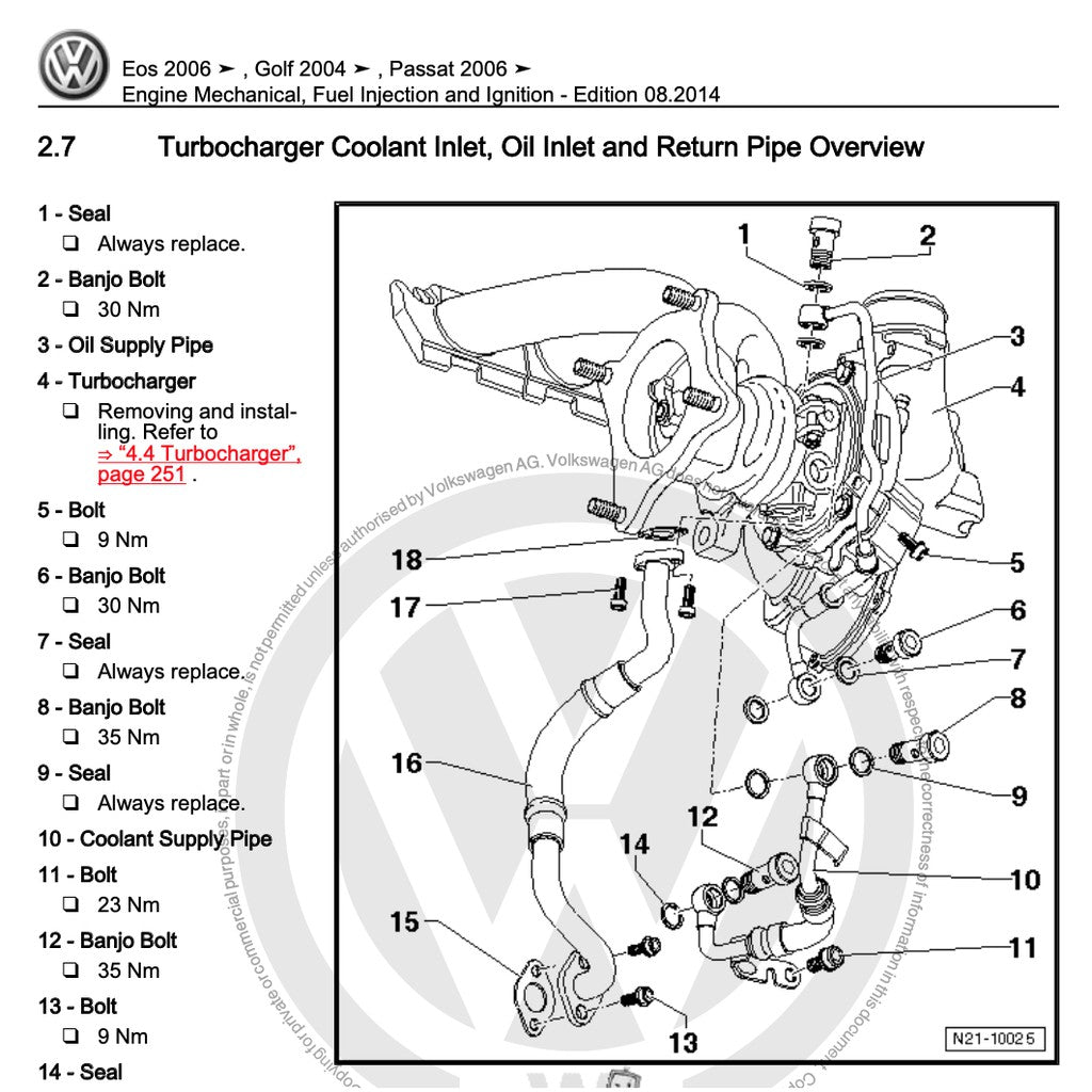 VW GOLF MK5 (2004-2009) SERVICE WORKSHOP MANUAL