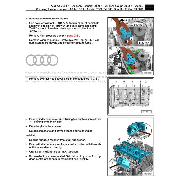 AUDI A6 C7/4G (2011-2018) SERVICE WORKSHOP MANUAL