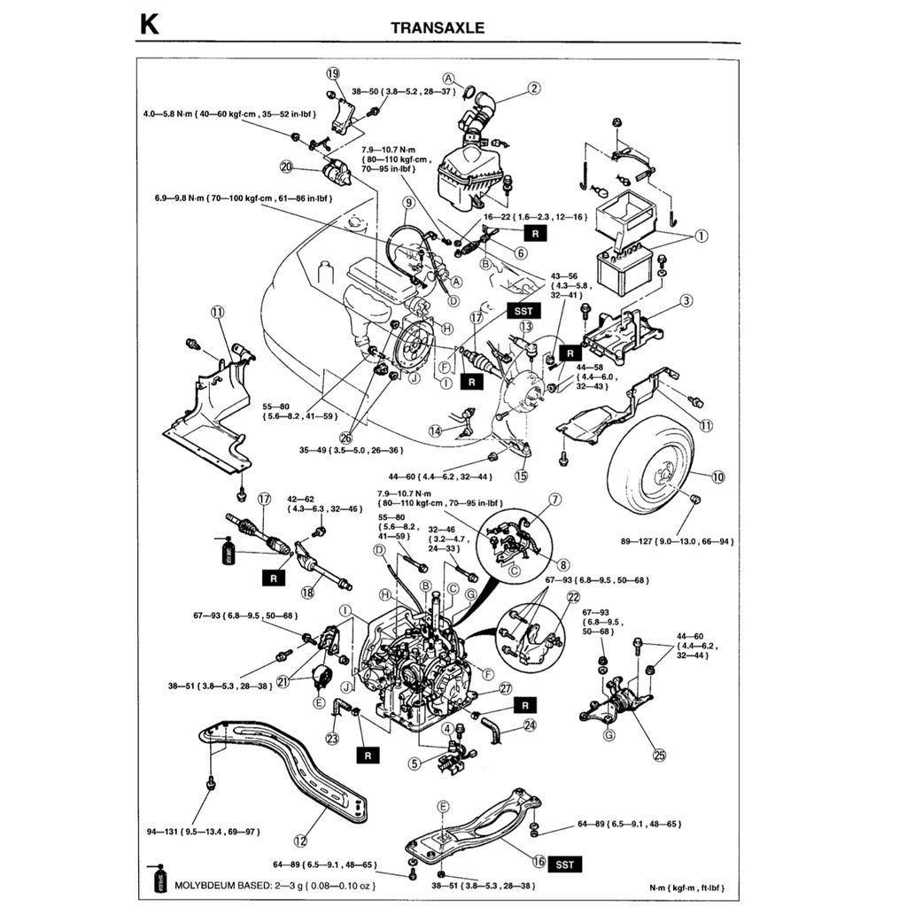 MAZDA 323 FAMILIA / PROTEGE BH (1994-1998) SERVICE WORKSHOP MANUAL