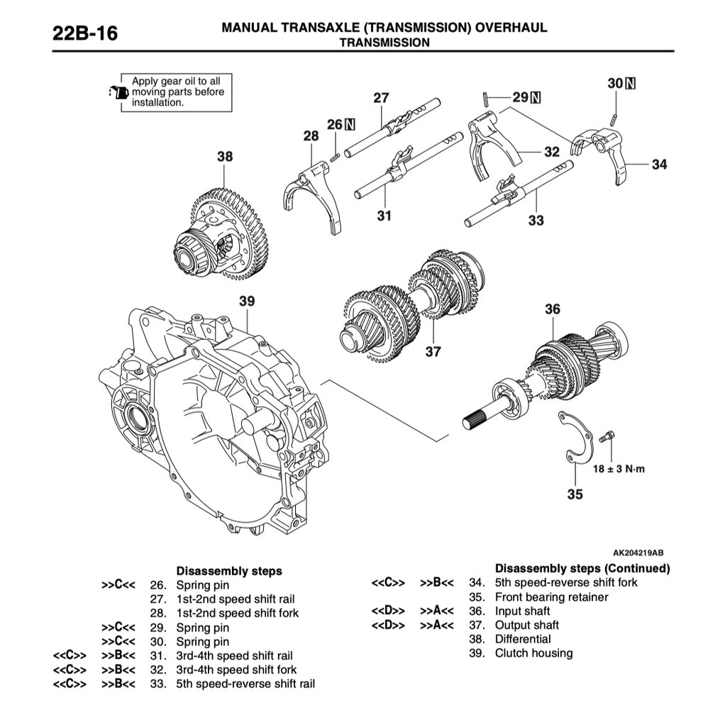 MITSUBISHI OUTLANDER I CU / AIRTREK (2003-2006) SERVICE WORKSHOP MANUAL
