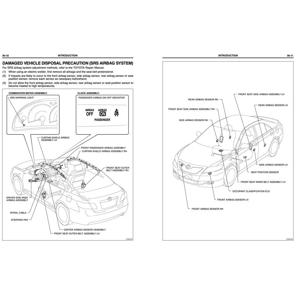 TOYOTA CAMRY ACV40 GSV40 (2006-2011) SERVICE REPAIR WORKSHOP MANUAL