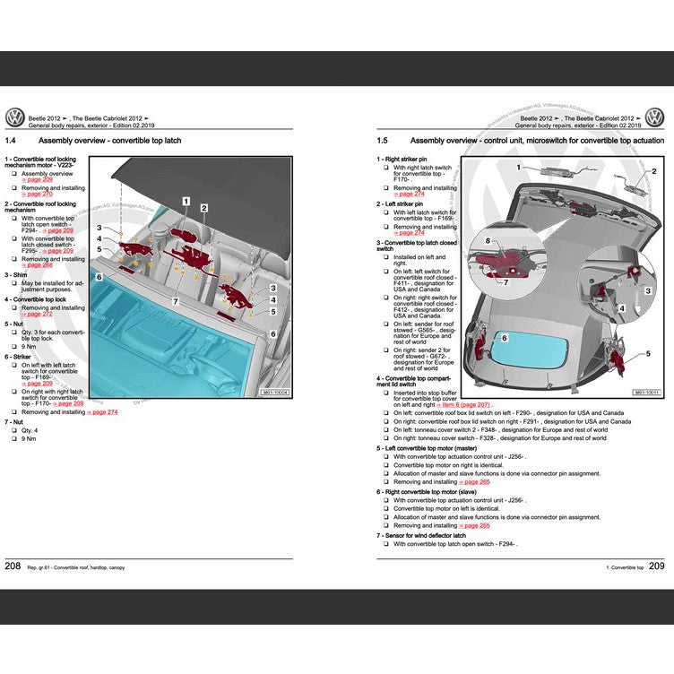 VW NEW BEETLE A5 (2012-2019) FACTORY SERVICE WORKSHOP MANUAL