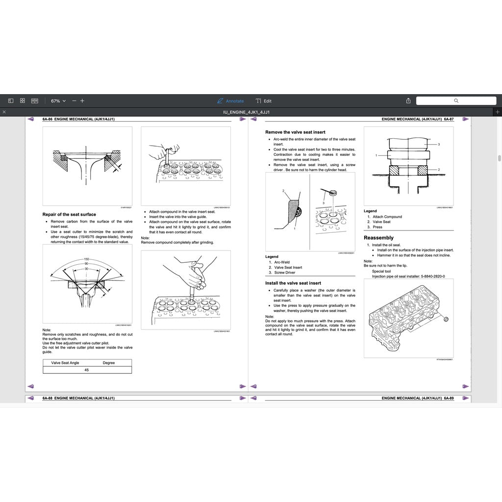 ISUZU ENGINE 4JK1 SERVICE WORKSHOP MANUAL- ISUZU D-MAX