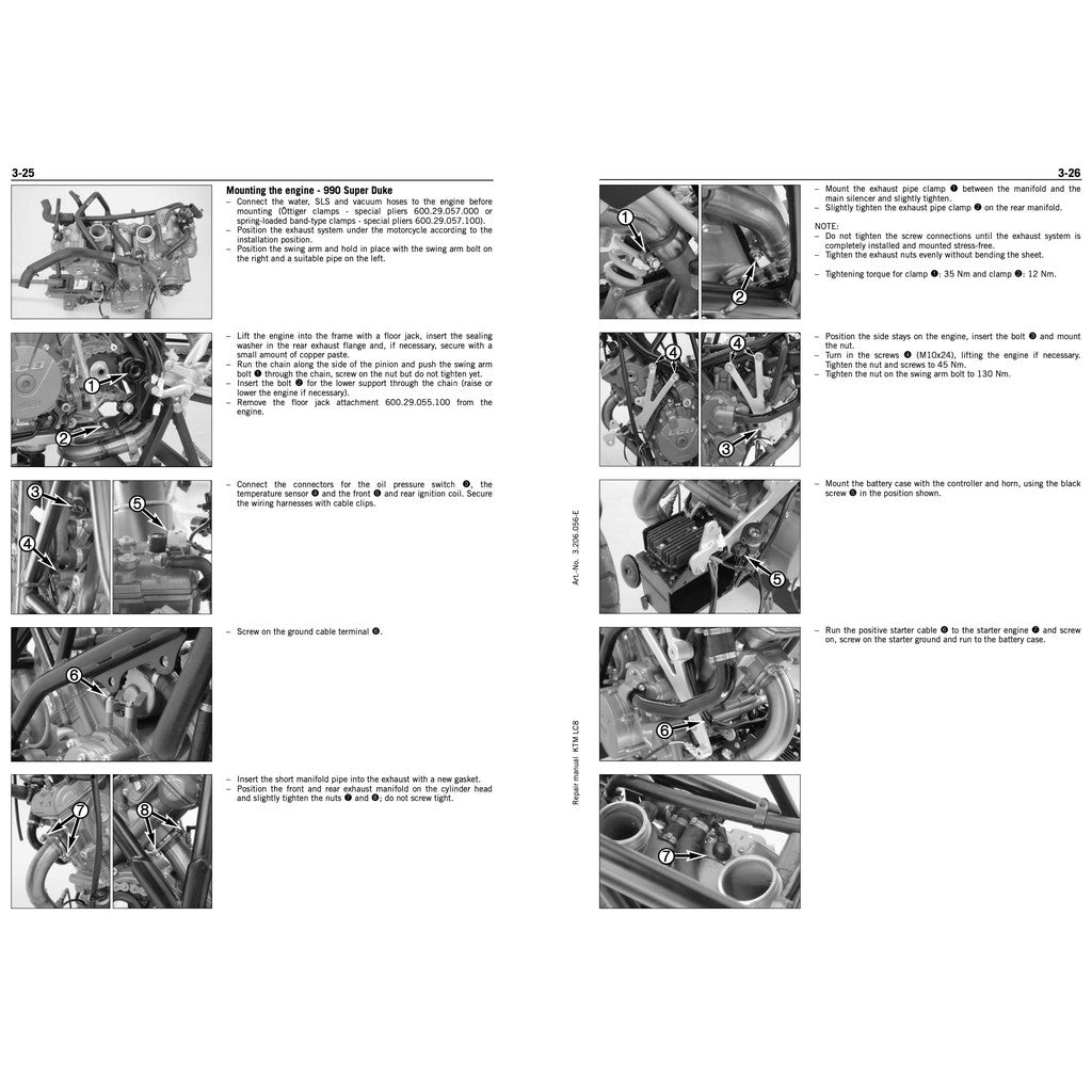 KTM 950/990 ADVENTURE (2003-2008) SERVICE REPAIR WORKSHOP MANUAL + PARTS CATALOGUE + OWNER'S MANUAL
