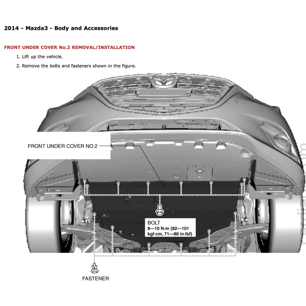 MAZDA 3 BN/BM (2013-2018) SERVICE WORKSHOP MANUAL