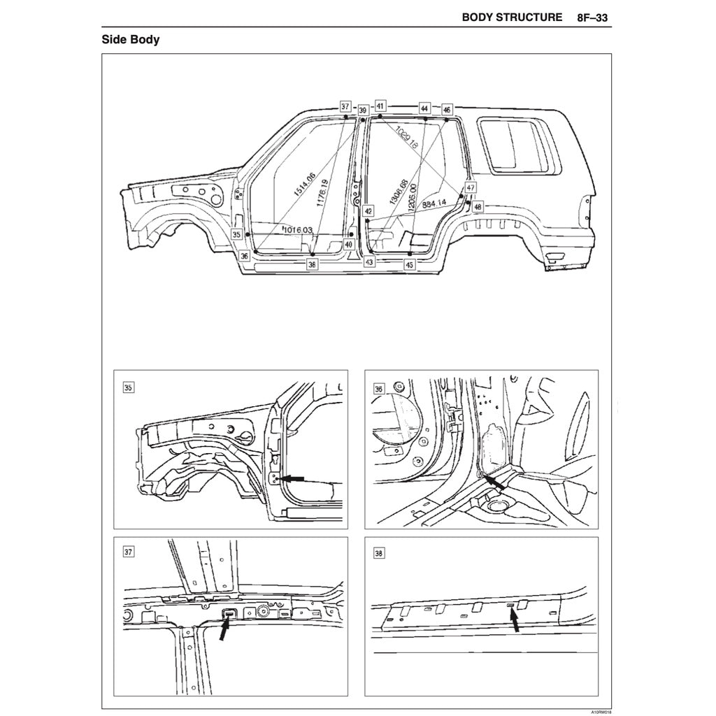 ISUZU TROOPER UX/UBS SERIES (1998-2003) SERVICE WORKSHOP MANUAL