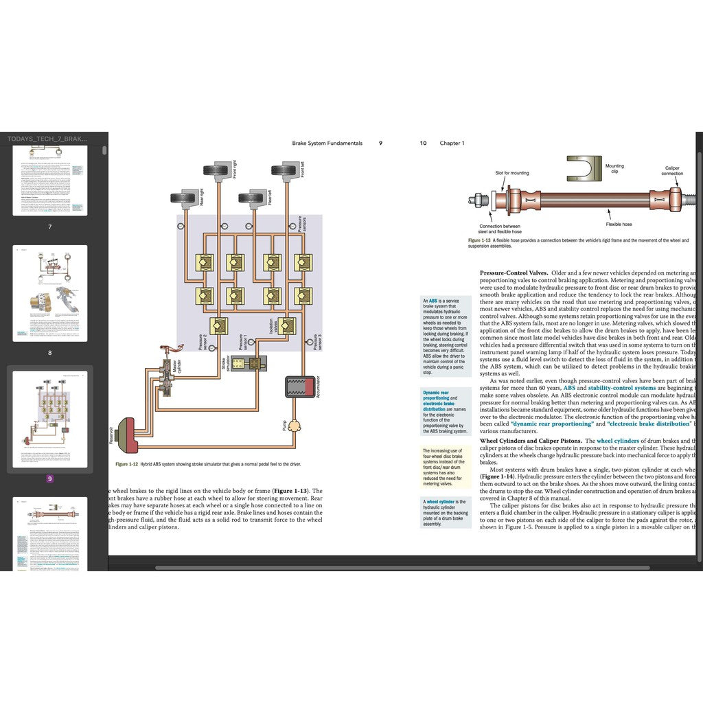 TODAY'S TECHNICIAN: AUTOMOTIVE BRAKE SYSTEMS - TRAINING & WORKSHOP MANUALS