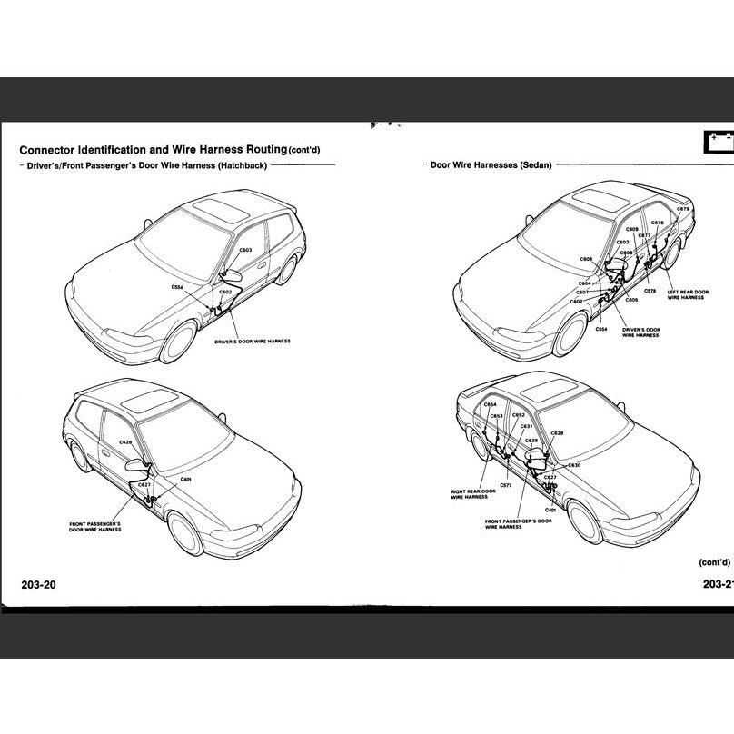 HONDA CIVIC 5 (1992-1995) SERVICE WORKSHOP MANUAL + ELECTRICAL TROUBLESHOOTING MANUAL