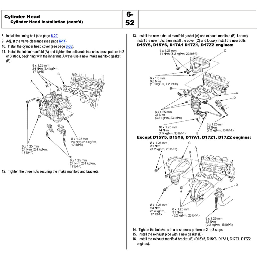 HONDA CIVIC 7 (2001-2005) SERVICE WORKSHOP MANUAL