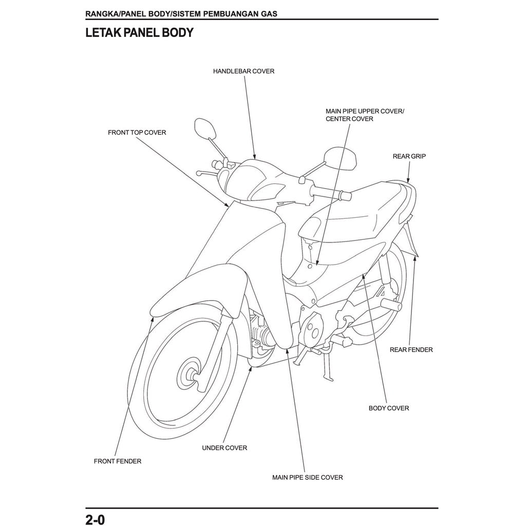 HONDA WAVE 125 (2002+) SERVICE WORKSHOP MANUAL / BUKU PEDOMAN REPARASI