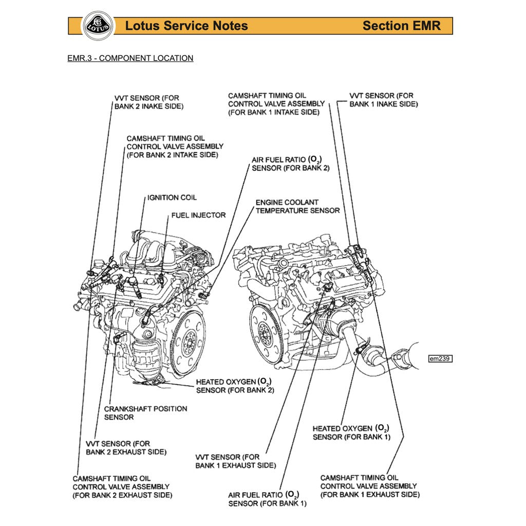 LOTUS EVORA (2010-2021) SERVICE NOTES WORKSHOP MANUAL