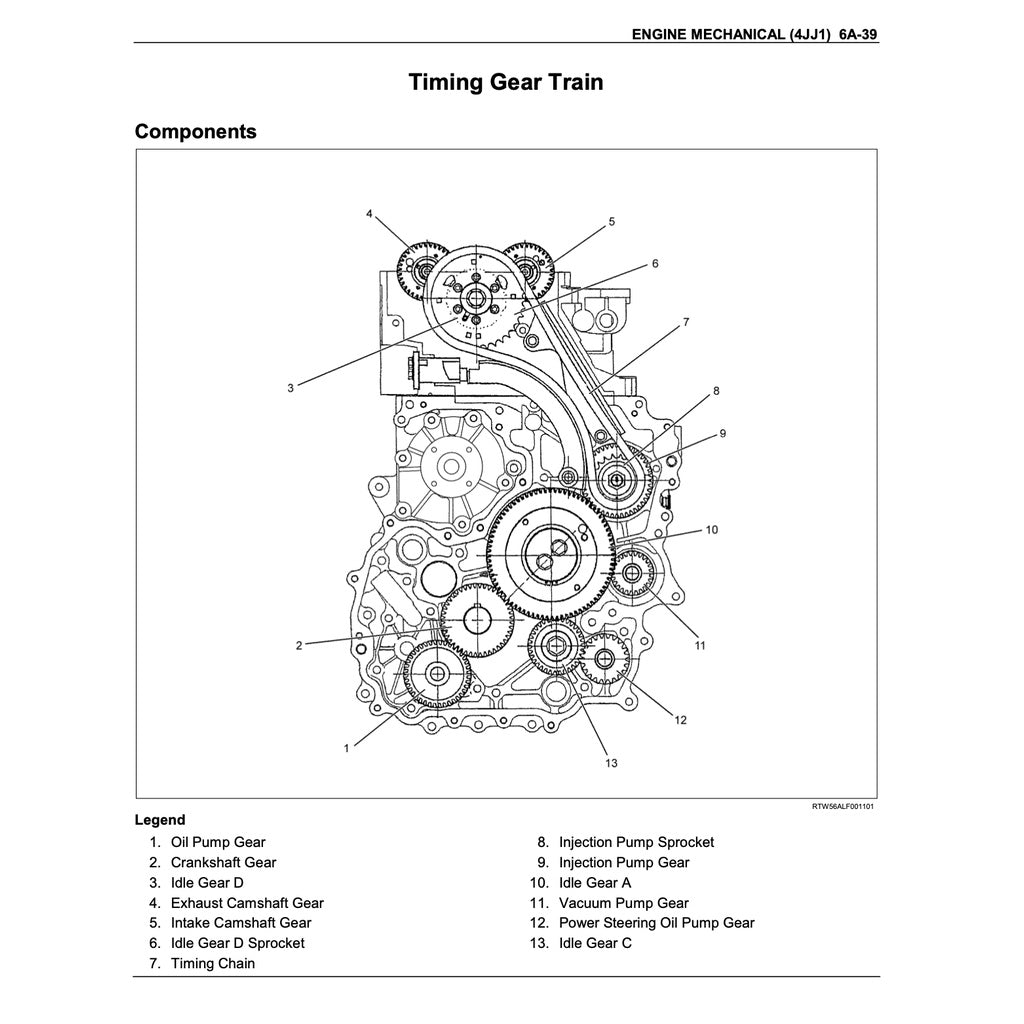 ISUZU ENGINE 4JJ1 SERVICE WORKSHOP MANUAL / ISUZU D-MAX