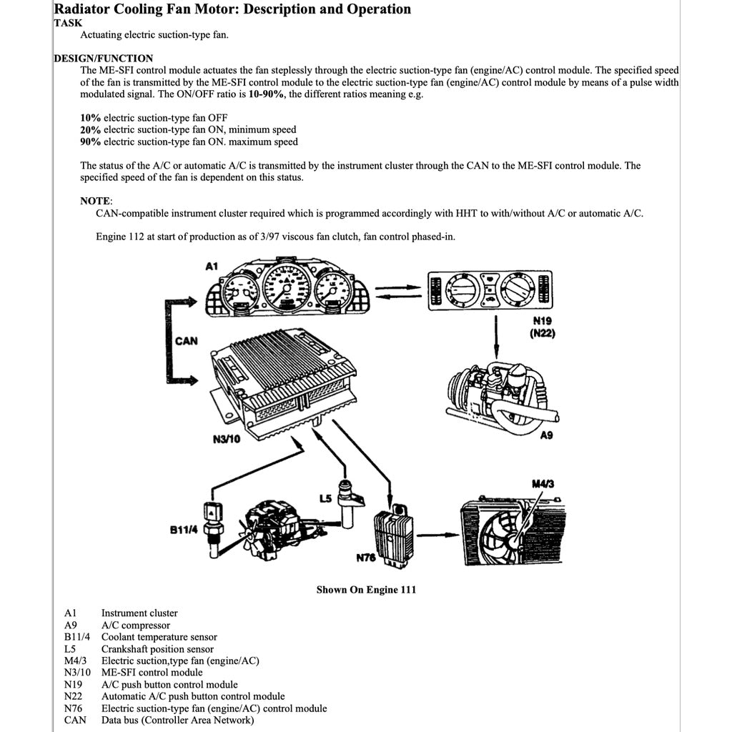MERCEDES BENZ ENGINE M111 SERVICE REPAIR MANUAL