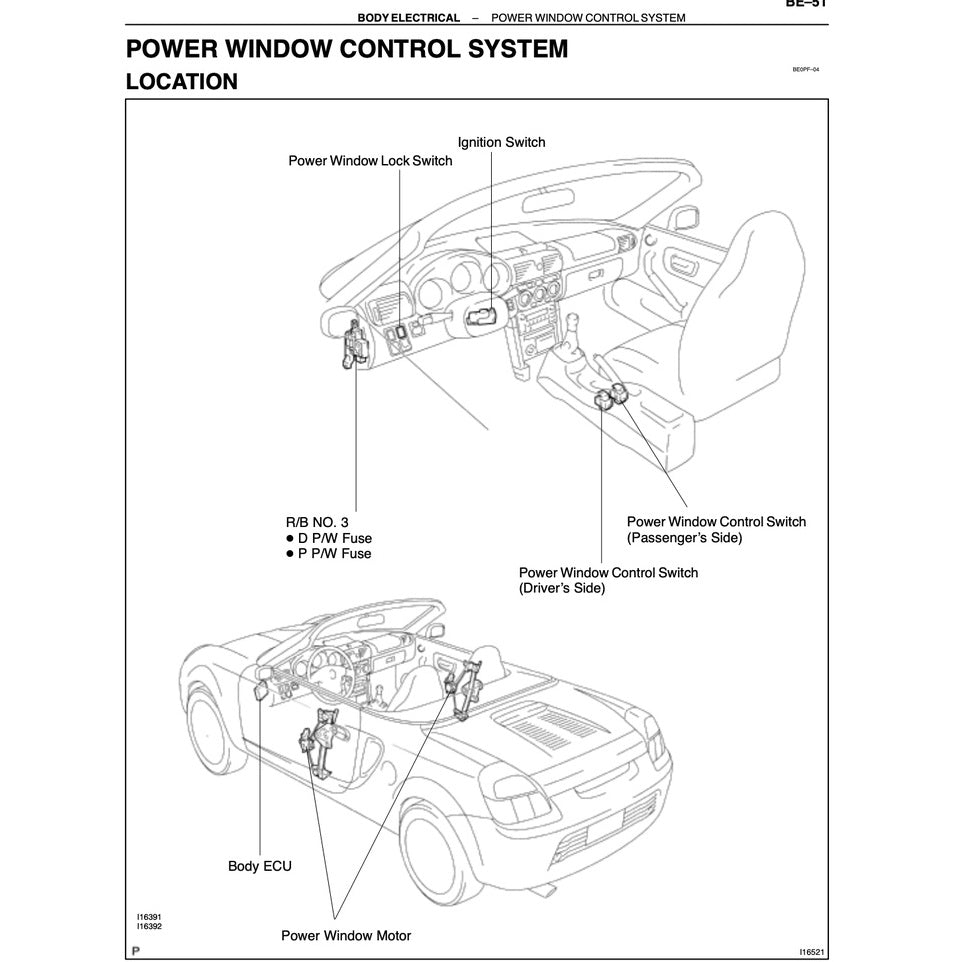 TOYOTA MR-2 SW30 - SPYDER (2000-2007) SERVICE WORKSHOP MANUAL
