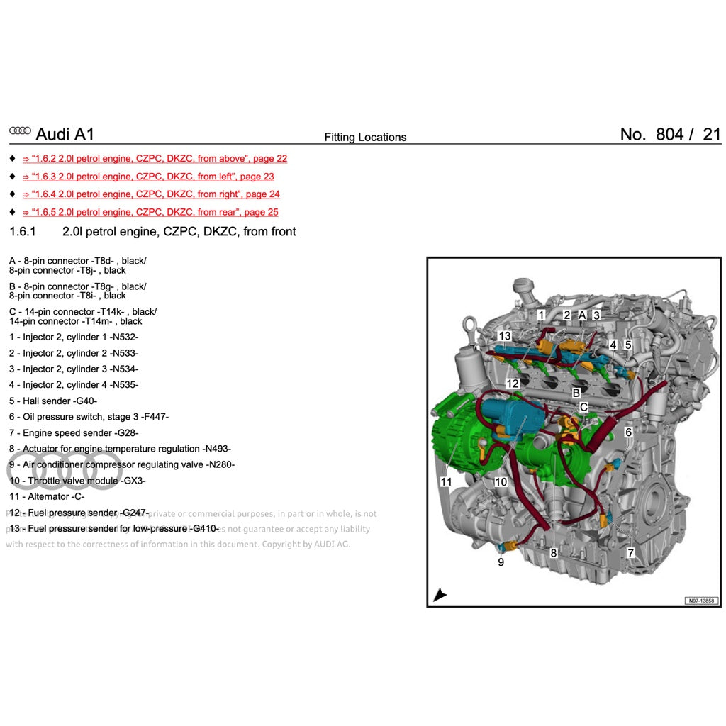 AUDI A1 (2018-2022) SERVICE WORKSHOP MANUAL