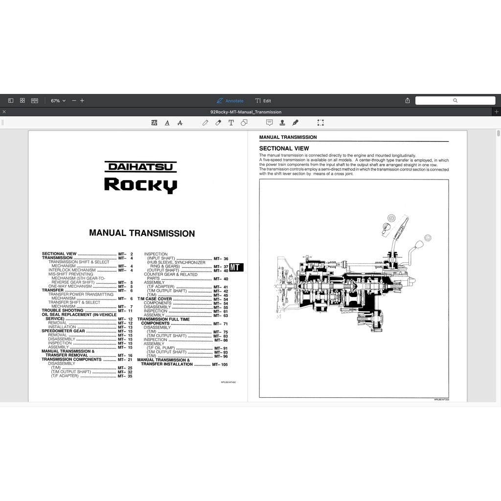 DAIHATSU FEROZA ROCKY F300 (1990-2002) SERVICE WORKSHOP MANUAL