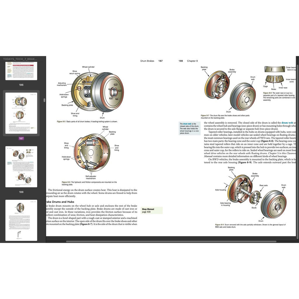 TODAY'S TECHNICIAN: AUTOMOTIVE BRAKE SYSTEMS - TRAINING & WORKSHOP MANUALS