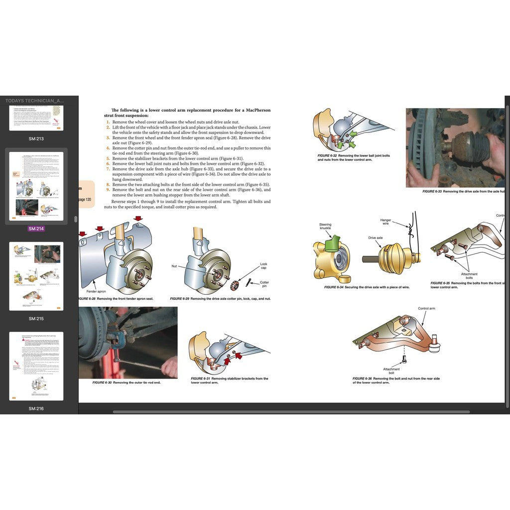 TODAY'S TECHNICIAN: AUTOMOTIVE SUSPENSION & STEERING SYSTEMS - TRAINING AND WORKSHOP MANUAL