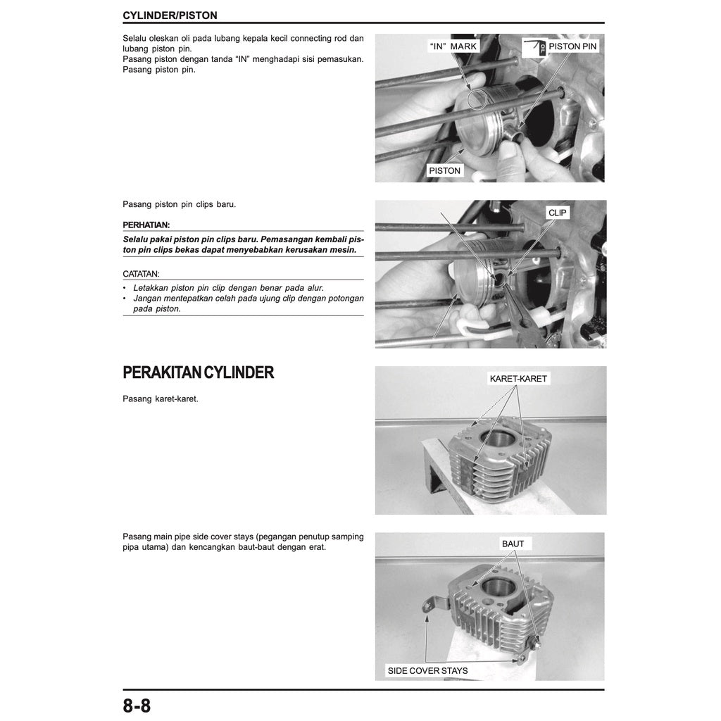 HONDA WAVE 125 (2002+) SERVICE WORKSHOP MANUAL / BUKU PEDOMAN REPARASI