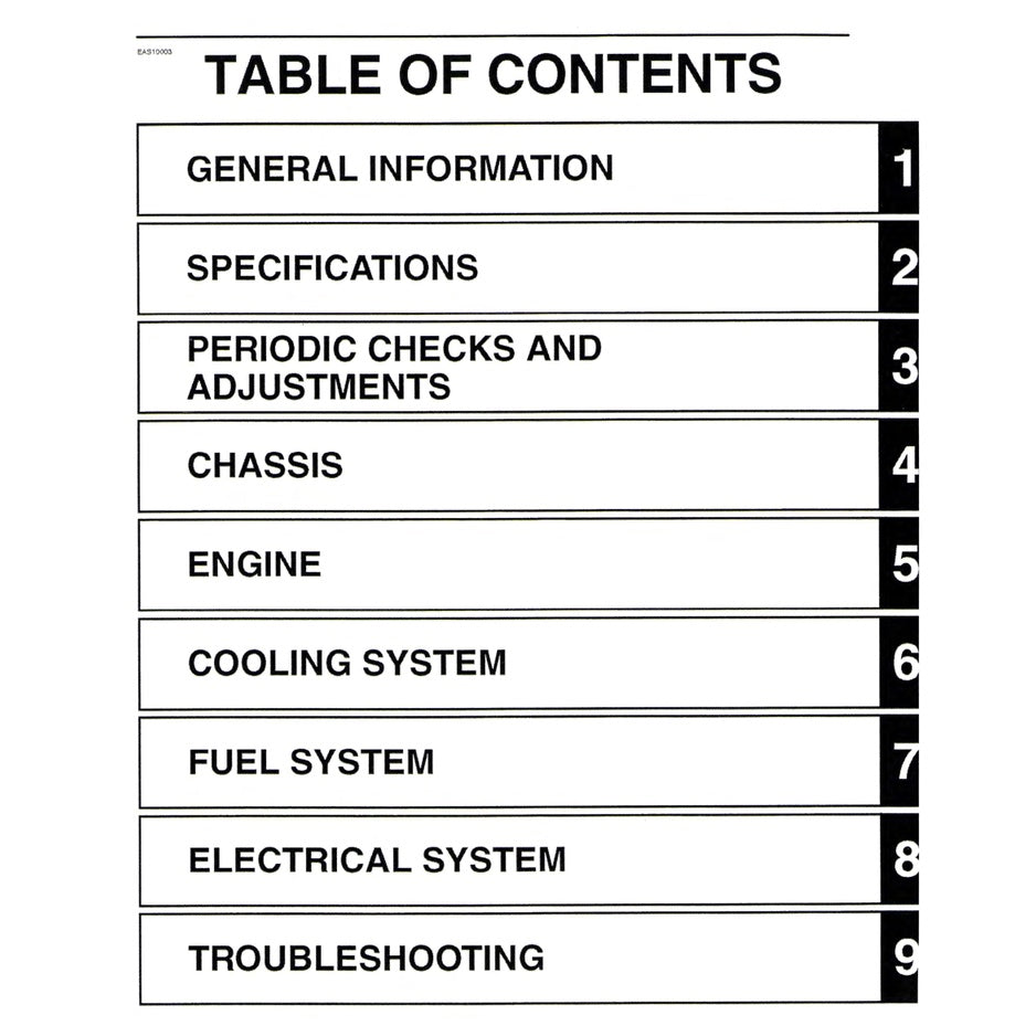 YAMAHA YZF-R3 (2015-2016) SERVICE WORKSHOP MANUAL + PARTS CATALOGUE + OWNER'S MANUAL