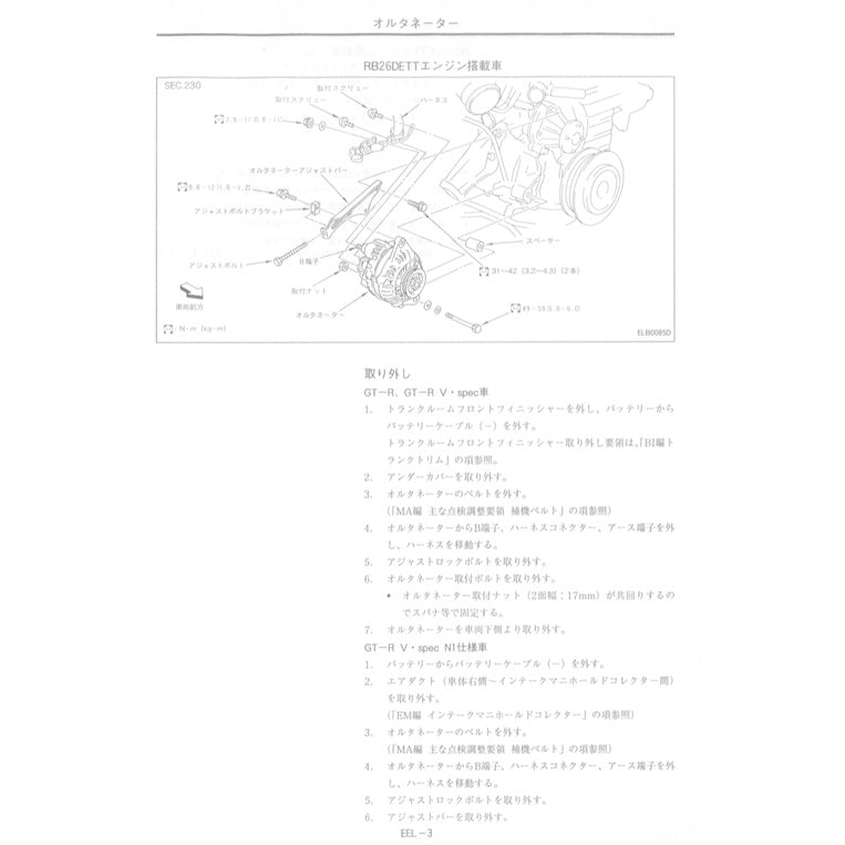 NISSAN SKYLINE GT-R R33 (1995-1998) SERVICE WORKSHOP MANUAL