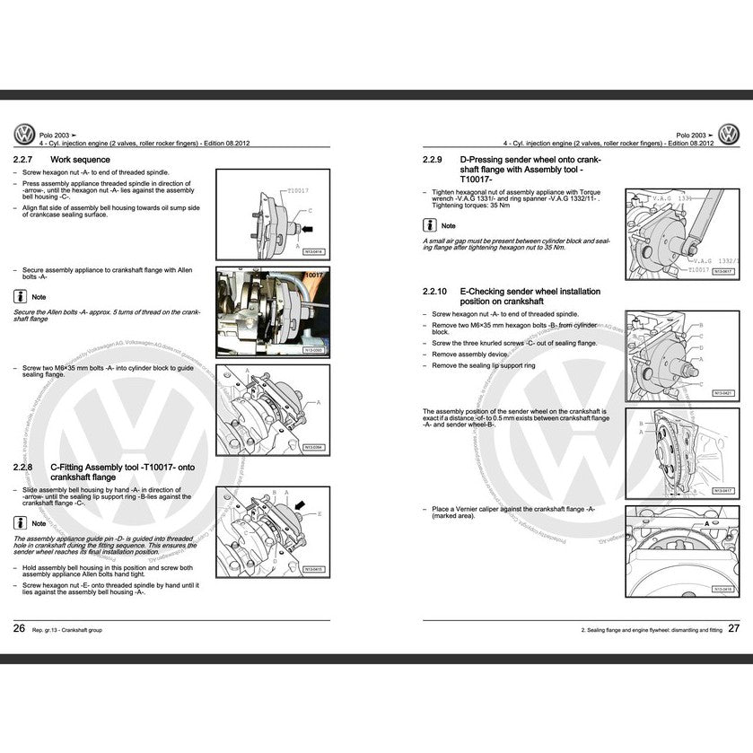 VW POLO MK4 9N (2001-2009) SERVICE WORKSHOP MANUAL