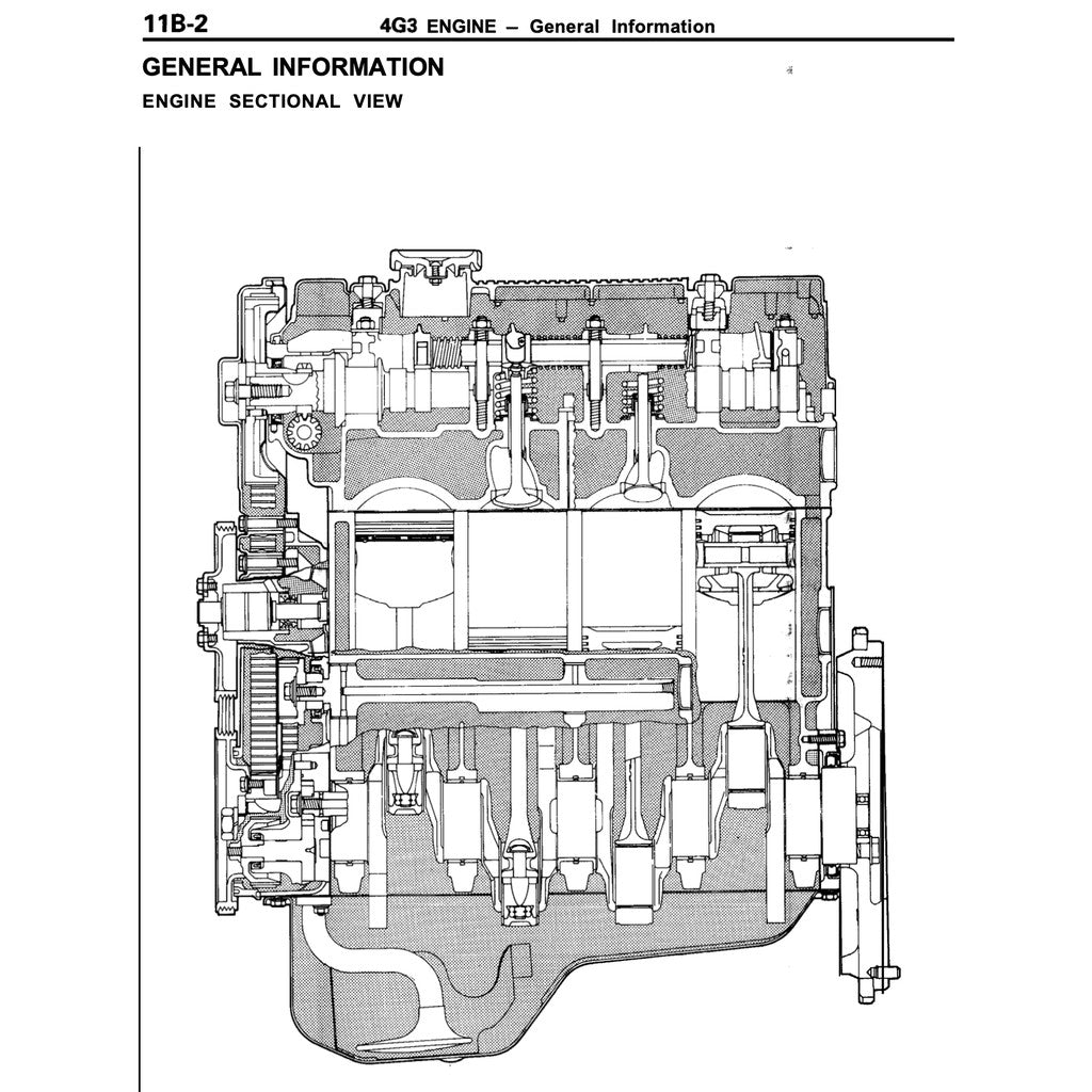 MITSUBISHI ENGINE ALL SERIES 3G/4G/4D/4A/4M/6A/6G/F8/F9 (1985-2005) REPAIR & SERVICE WORKSHOP MANUAL