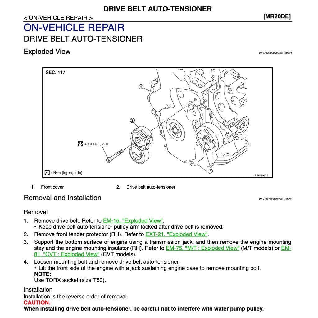 Nissan X-Trail T31 (2007-2013) SERVICE WORKSHOP MANUAL